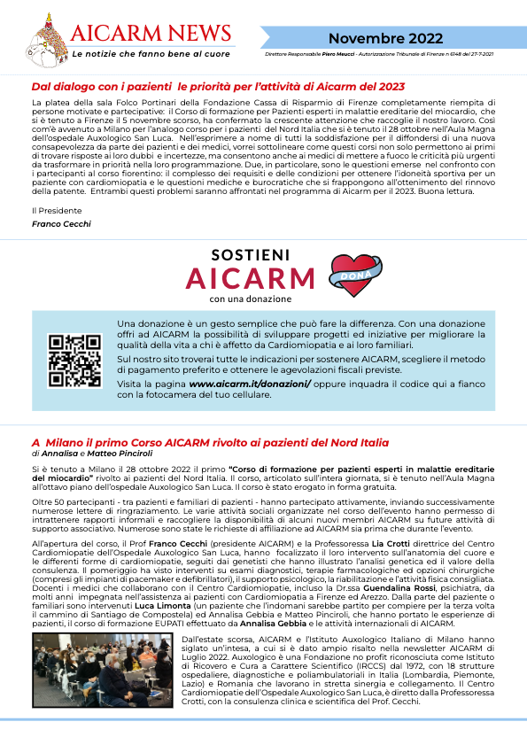 Aicarm News Novembre 2022