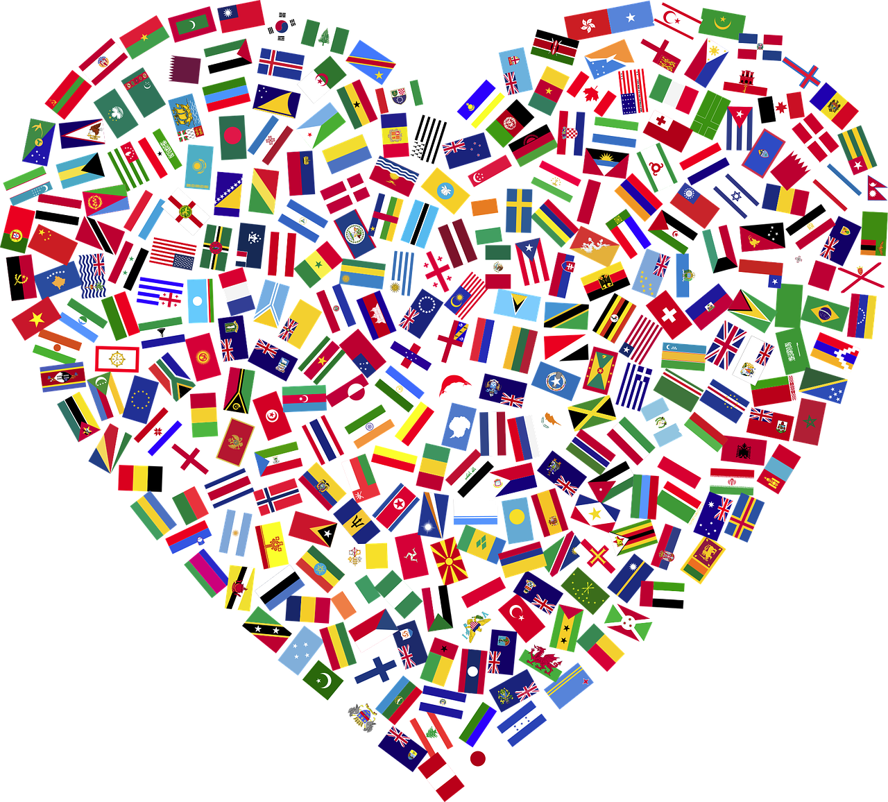 Aicarm Heart world Flag Aicarm Heart world Flag