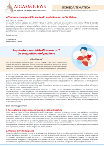 Impiantare un defibrillatore o no? La prospettiva del paziente